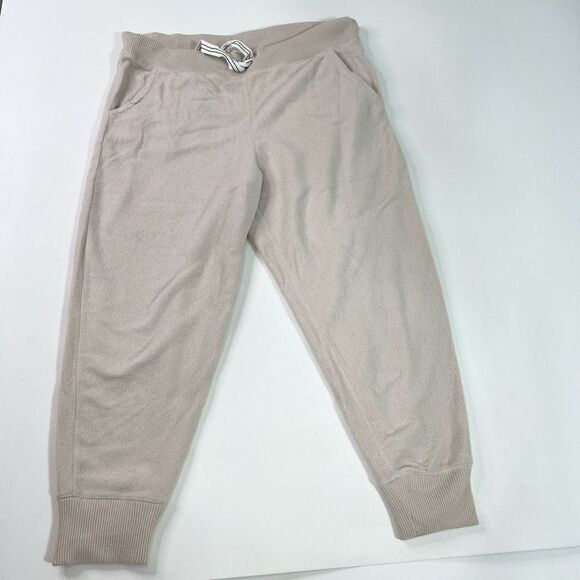 Aerie Joggers Womens XL Sweatpants CozyUp Cream Pull On Pockets Waist Tie NEW - Picture 1 of 9